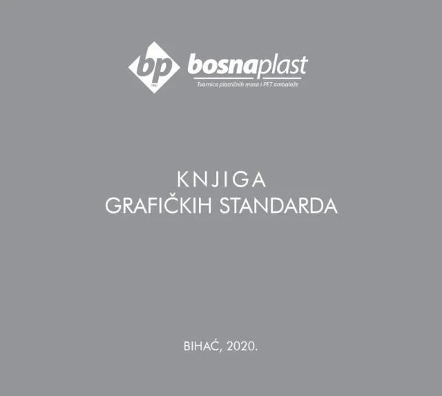 Naslovnica knjige grafičkih standarda Bosnaplasta, Bihać 2020.
